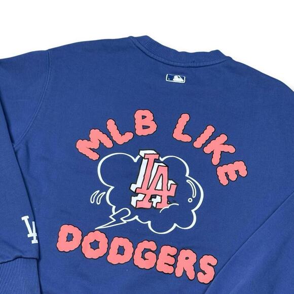 MLB LA Dodgers “MLB Like” Graphic Sweatshirt Wmns Size XS Korean Baseball Fan - Picture 3 of 10